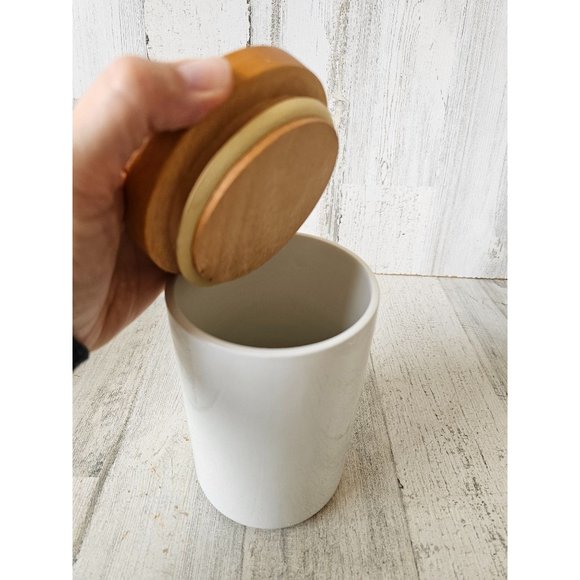 Portmerion white wigtail birds of Britain England canister RARE vintage - Picture 6 of 8